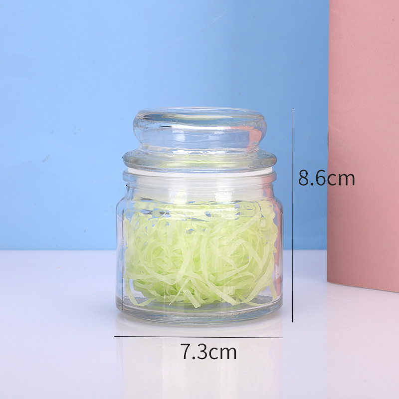 promotion cheap yankee clear candle jar vessel with lid