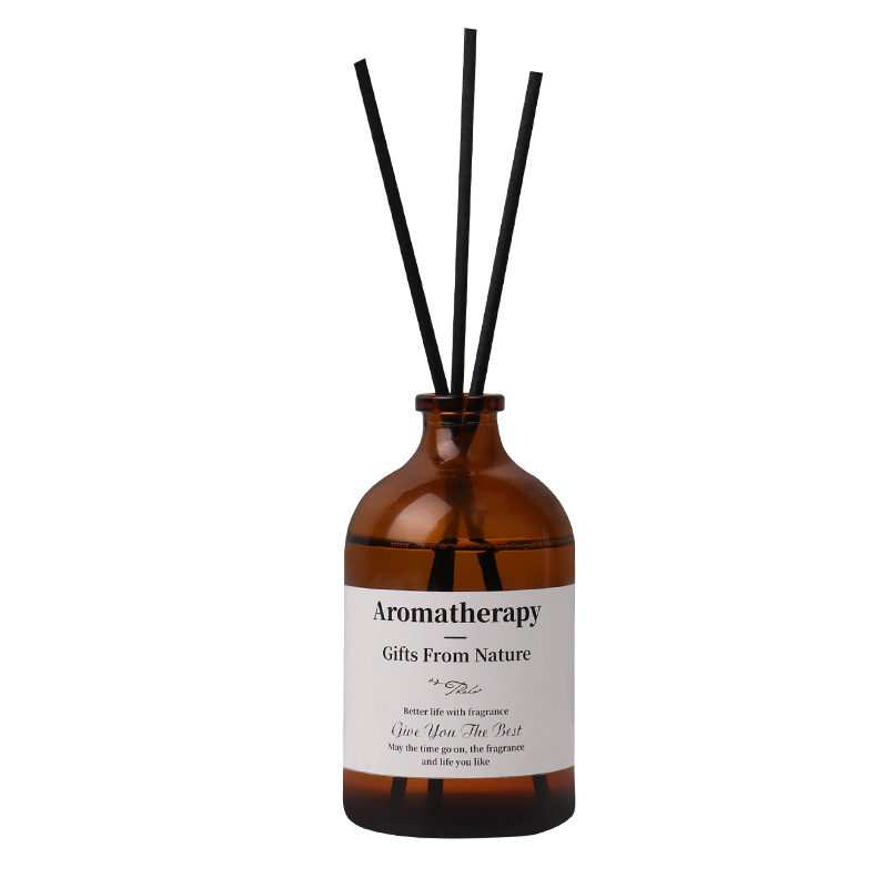 Diffuser Amber bottle brown glass diffuser bottle including rubber stopper