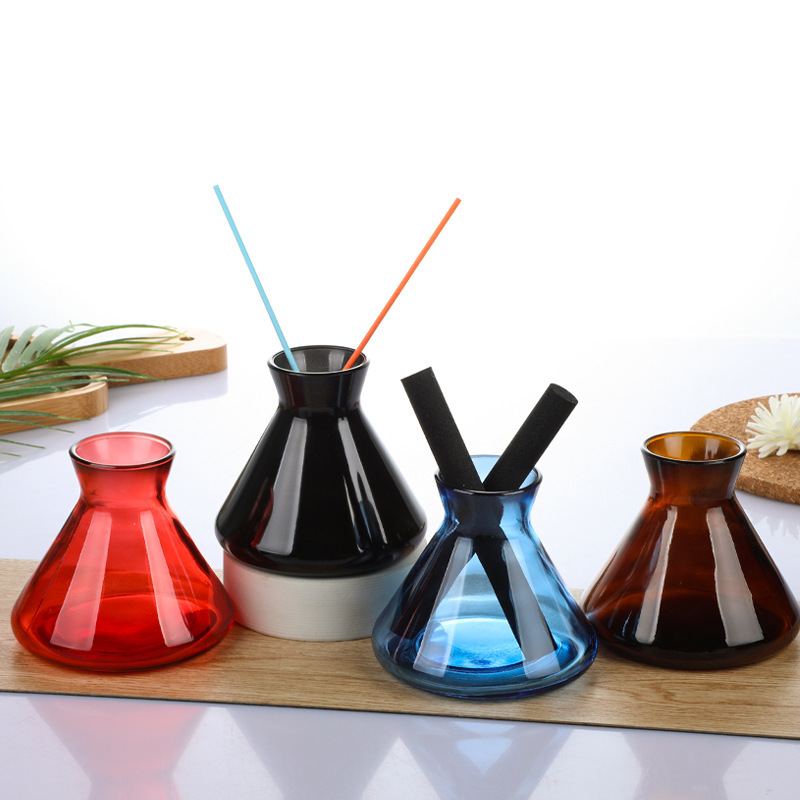 Empty Bud Vases Oils Diffuser Jars Pots Perfume Bottle, Mini Vase Dispenser for Red