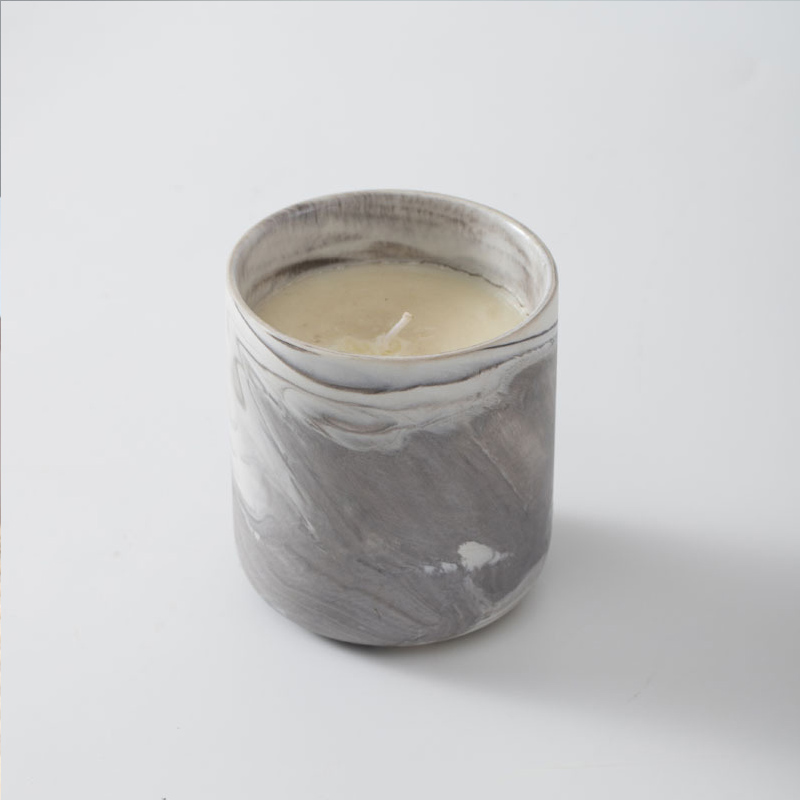 Luxury Marble finish Candle scent Jars vessels blue pink gray