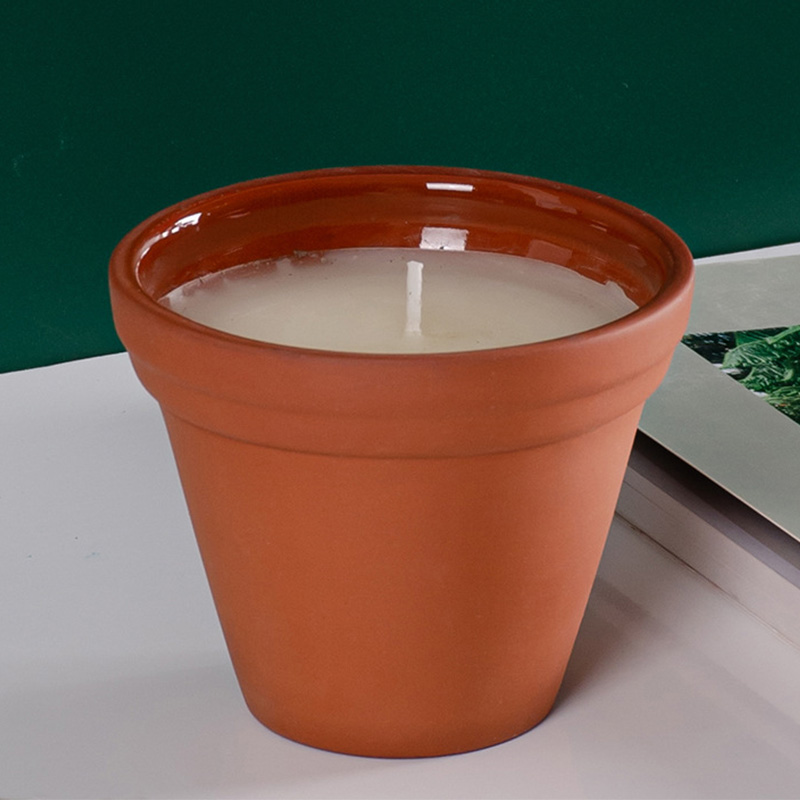 wholesale terracotta candle pot jars home fragrance scent container