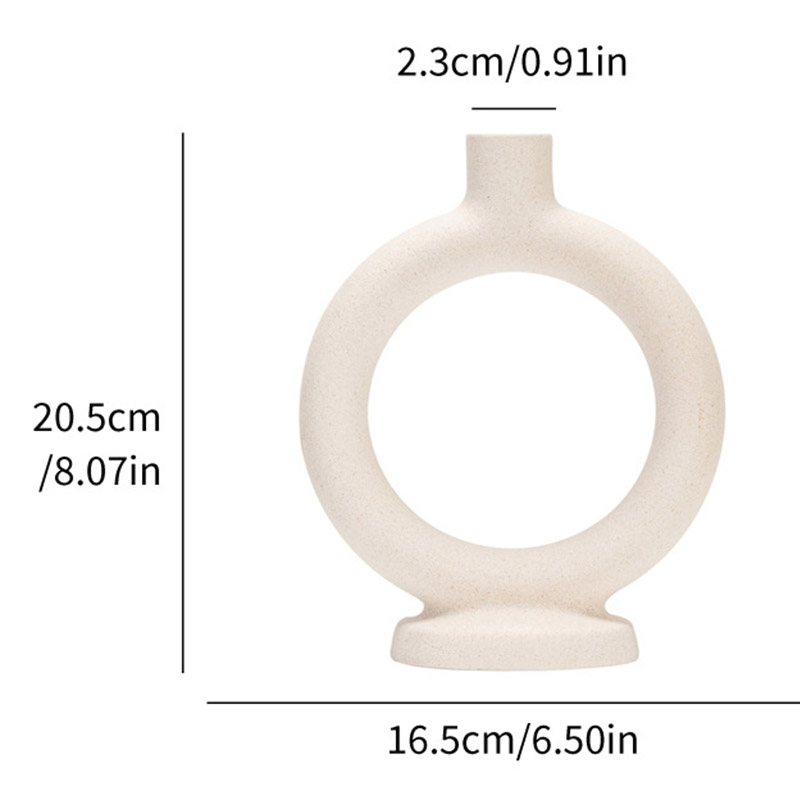 round Decorative Modern Ring Vase ceramic