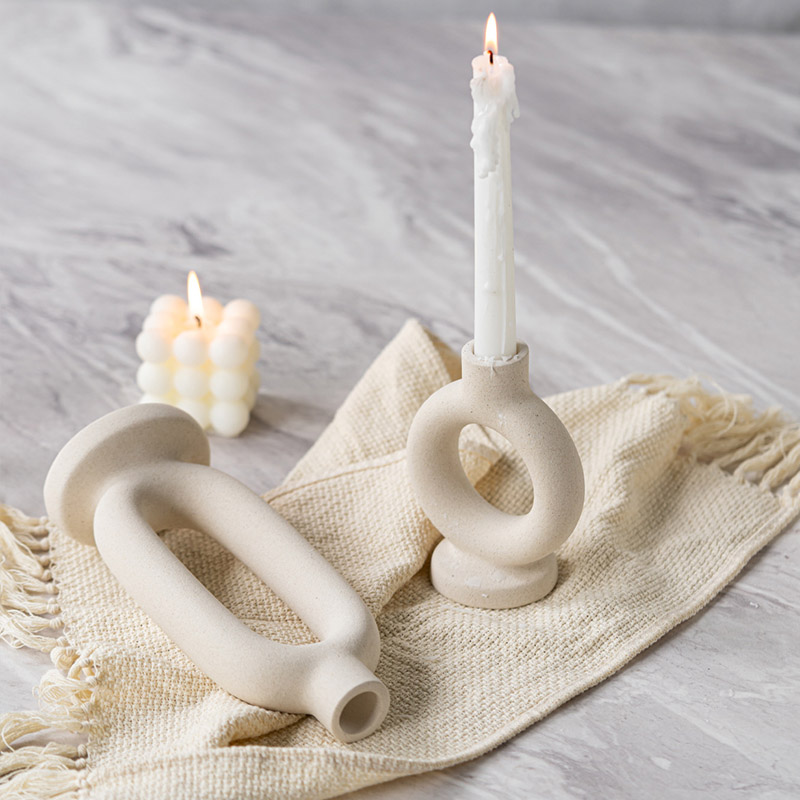 Candle Holder Ceramic Candle Holder Home Decor Candlestick Living Room Decor Ornament Wedding Decoration Accessories
