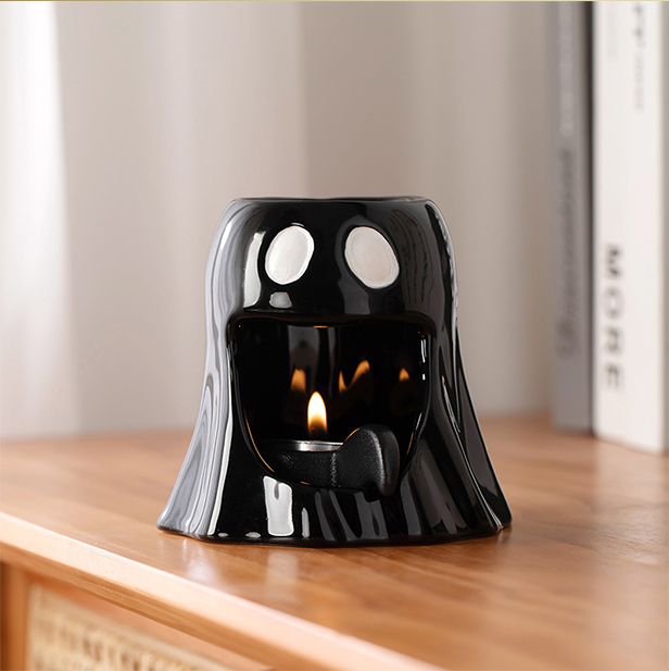 black white Halloween Candle wax warmer holder