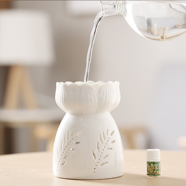 Incense Burner Ceramic Wax Melt Warmer Oil Burner Fragrance Tealight Home 