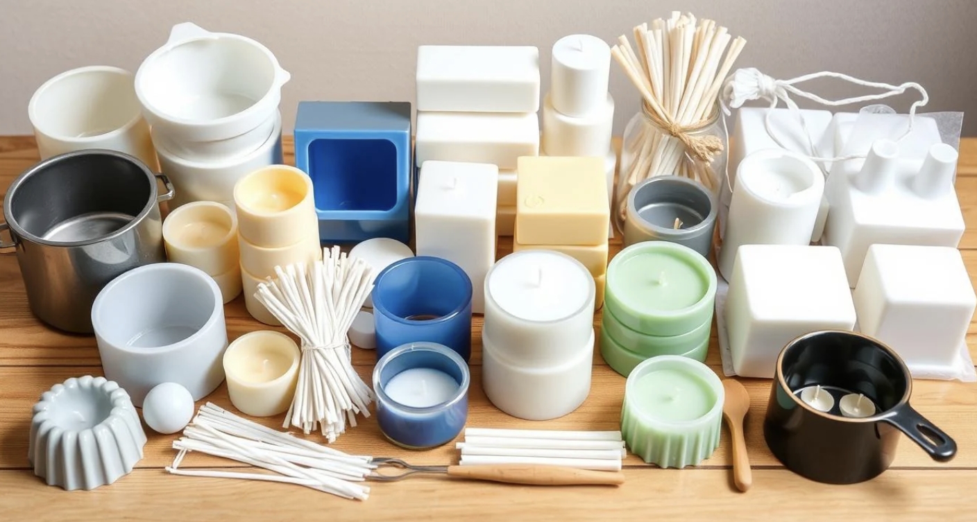 What factors influence candle mold material choices for durability and design?