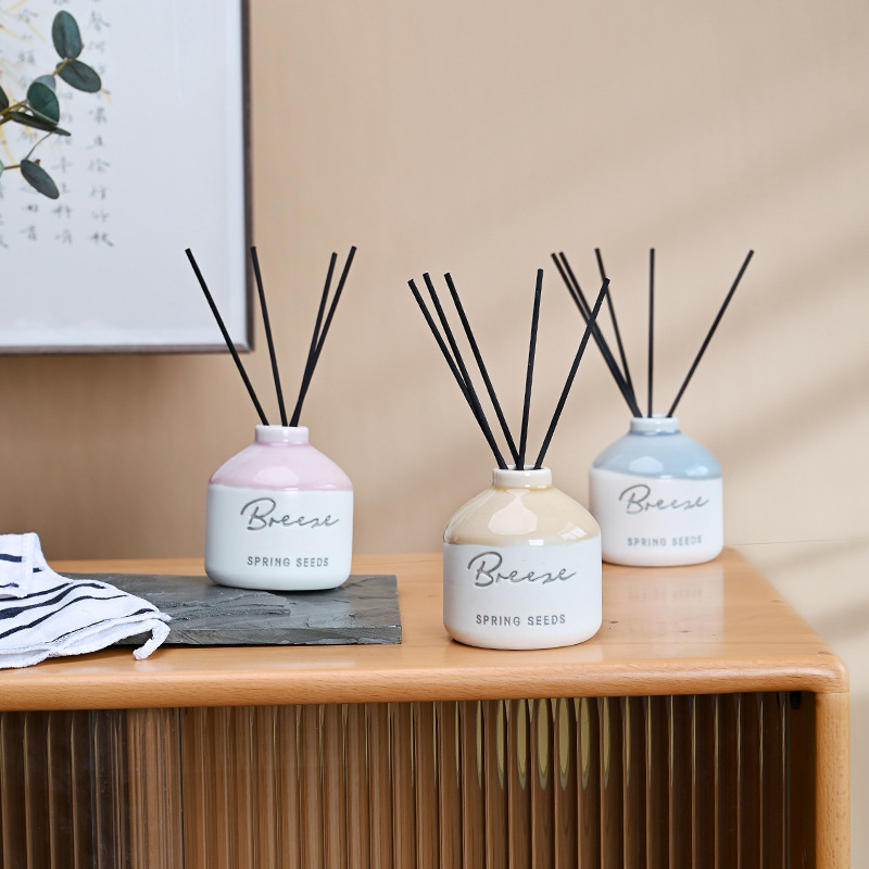 porcelain ceramic home scent diffuser bottle color glazed waterproof