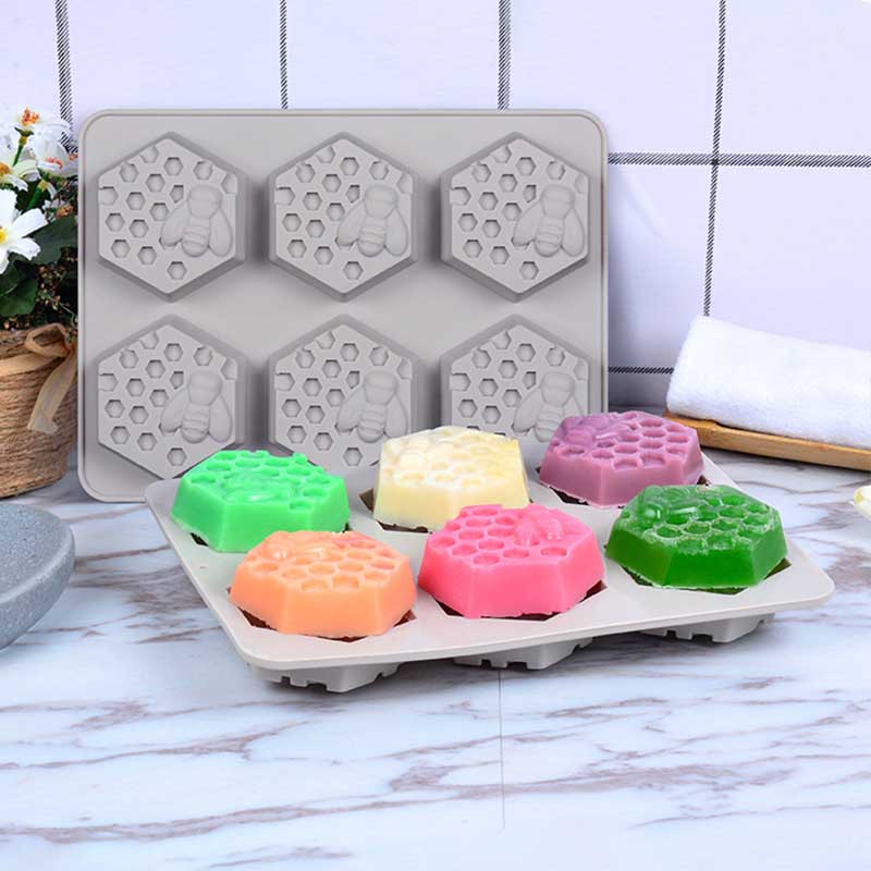 Wholesale Silicone mold bulk buy for candle soap food safe 3D Hexagon Bee Honeycomb