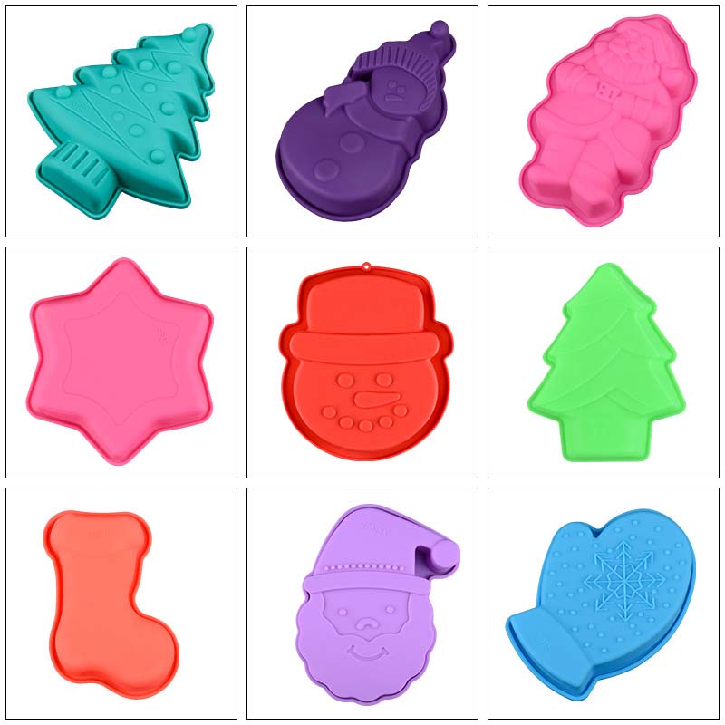 Wholesale Christmas trees Santa Moulds Private label silicone mold