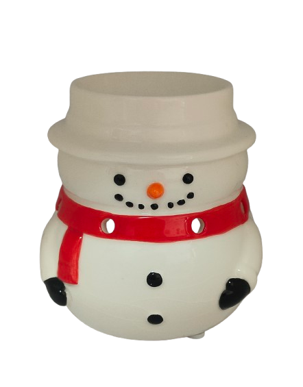 ceramic wax warmer burner Christmas snowman gift wholesale China holidays bulk buy