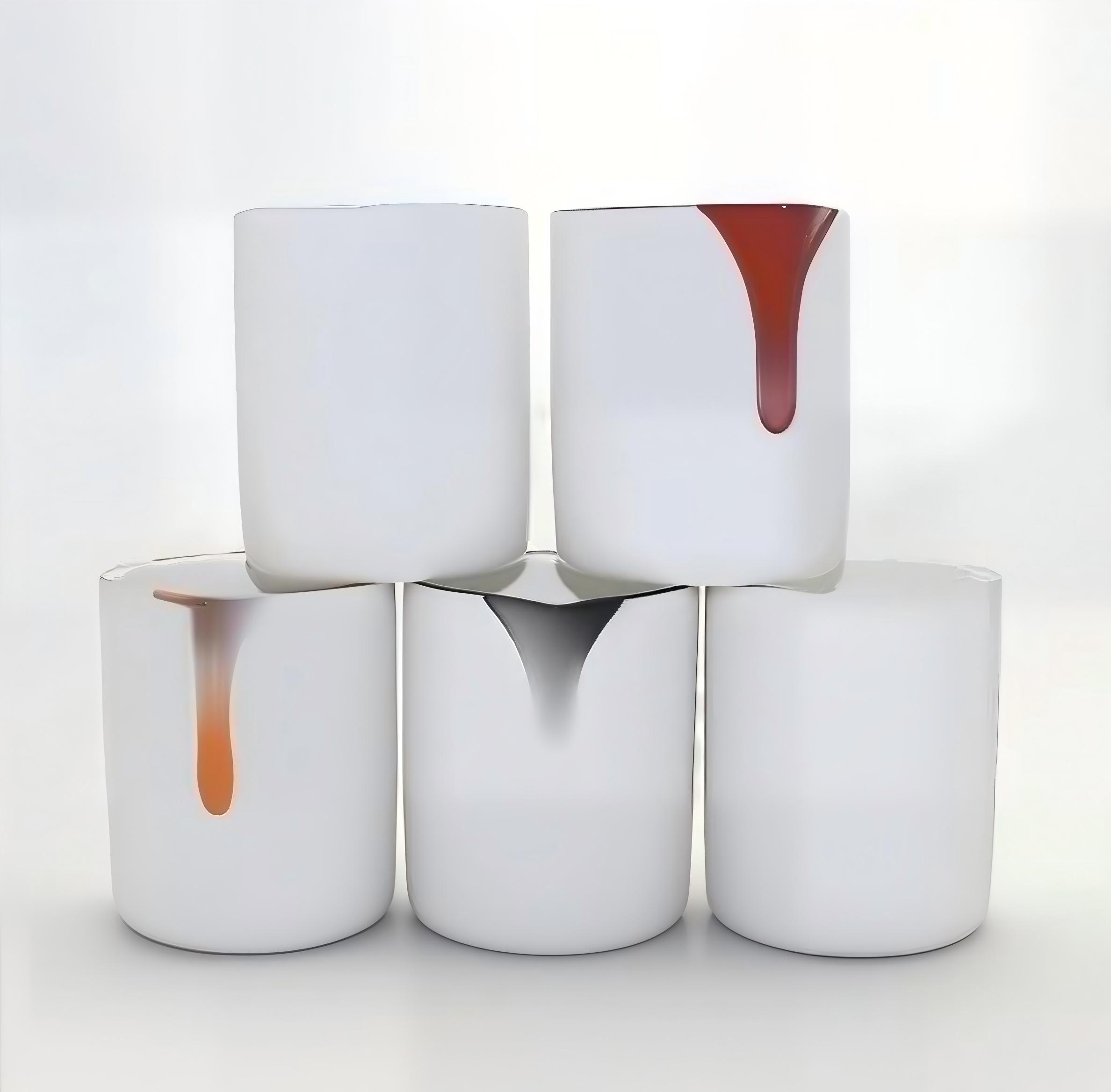 Ceramic candle jar vessels with spout mouth for beginner