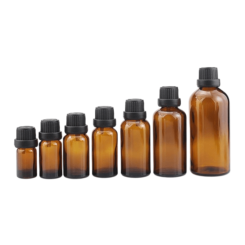 5ml 10ml 20ml 30ml 50ml 100ml Essential oil brown bottle with lid